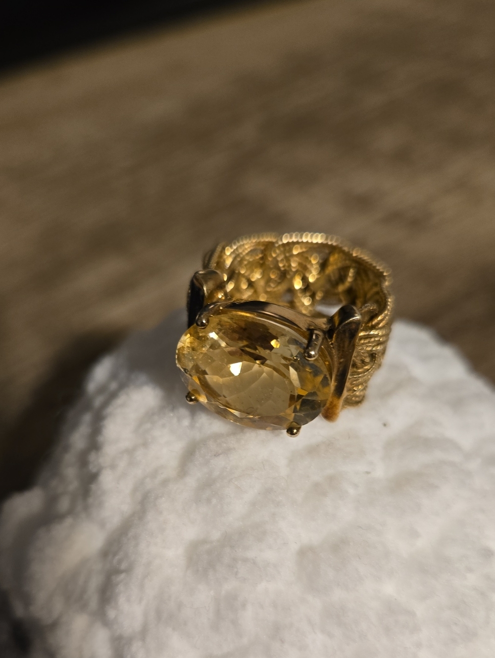 Woven Vermiel Citrine Ring